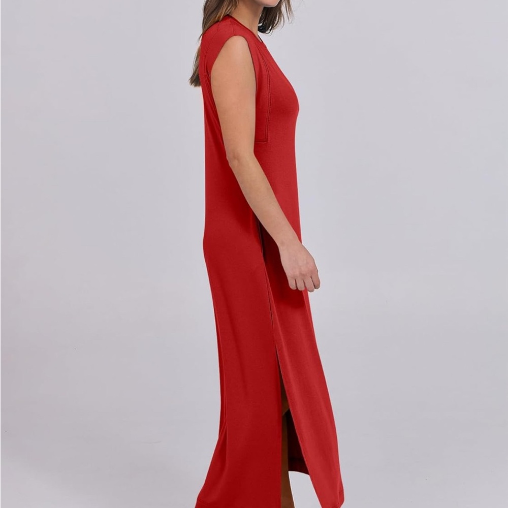 Anrabess Cap Sleeve Maxi Dress